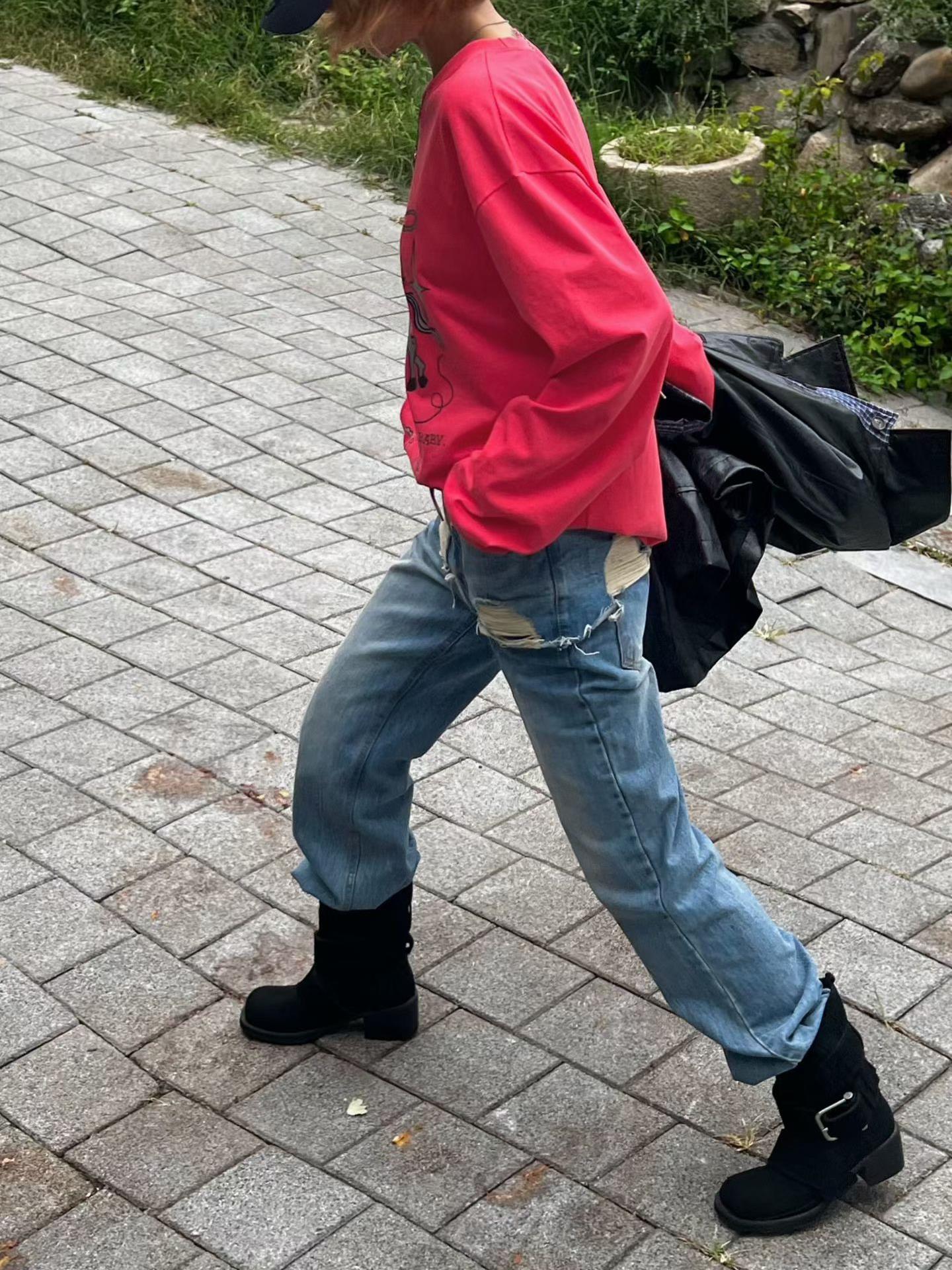 牛仔騎士棉質上衣